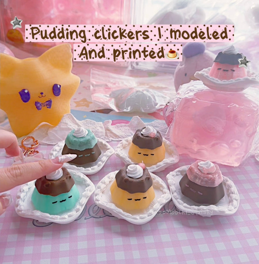 Pudding 3D printed Clicker Fidget image 0