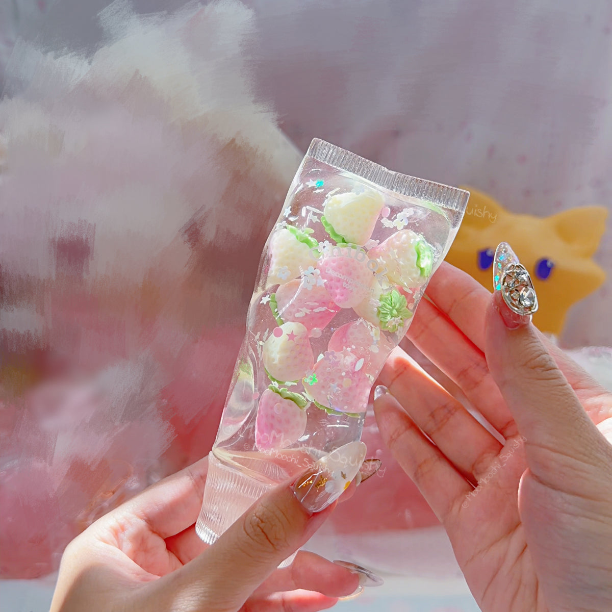 !NEW! Chiboki White Clear Strawberry Toothpaste Squishy image 0