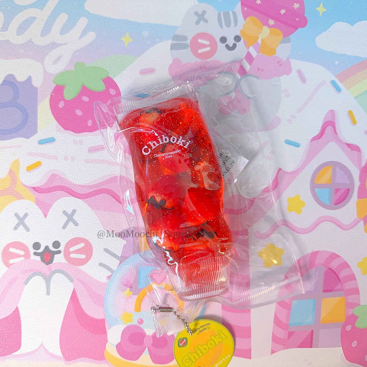 Chiboki Glass Strawberry Jam Toothpaste Stress Squishy image 1