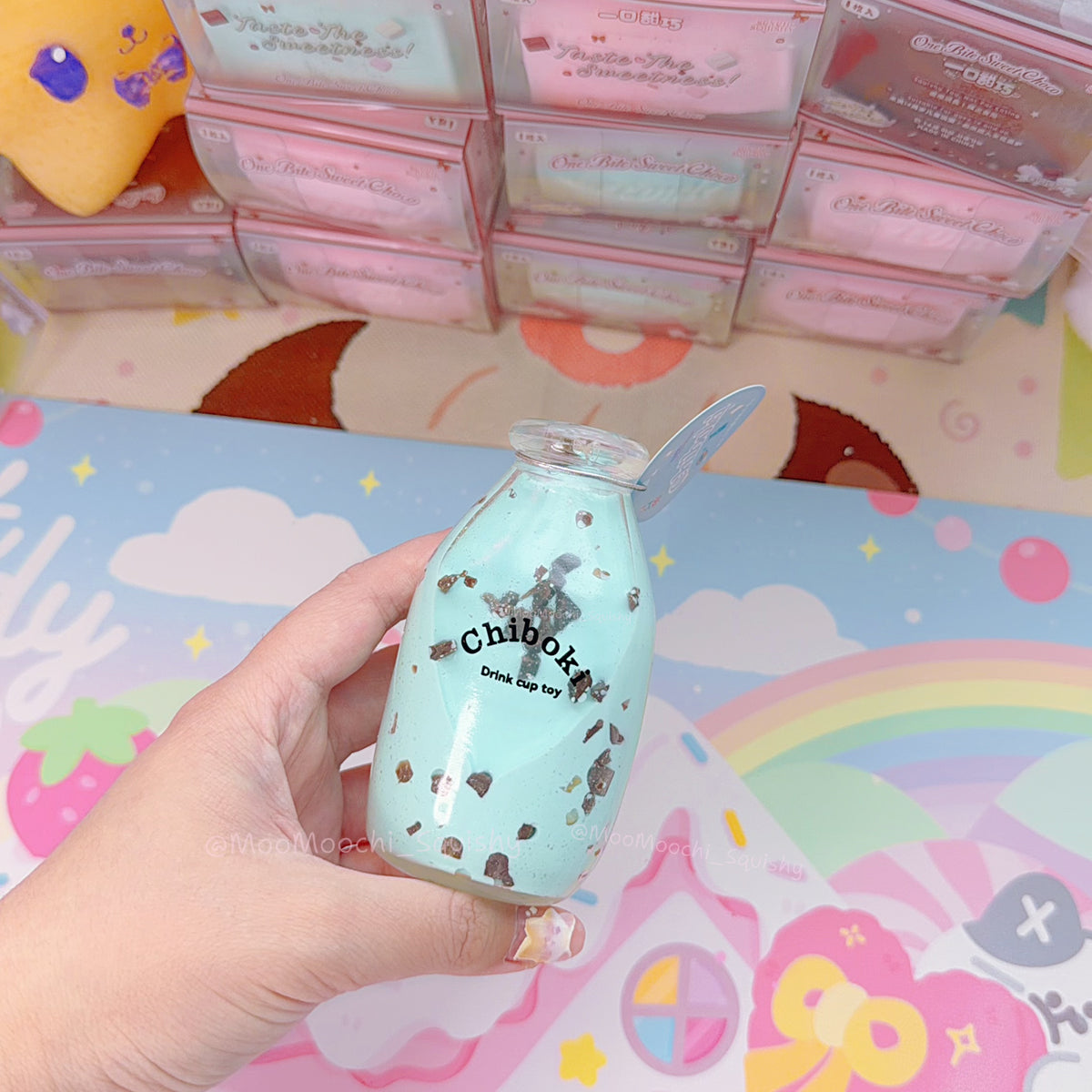 Chiboki Mint Chocolate Milk Bottle Squishy
