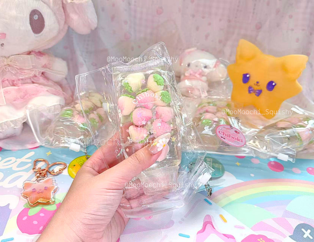 !NEW! Chiboki White Clear Strawberry Toothpaste Squishy image 1