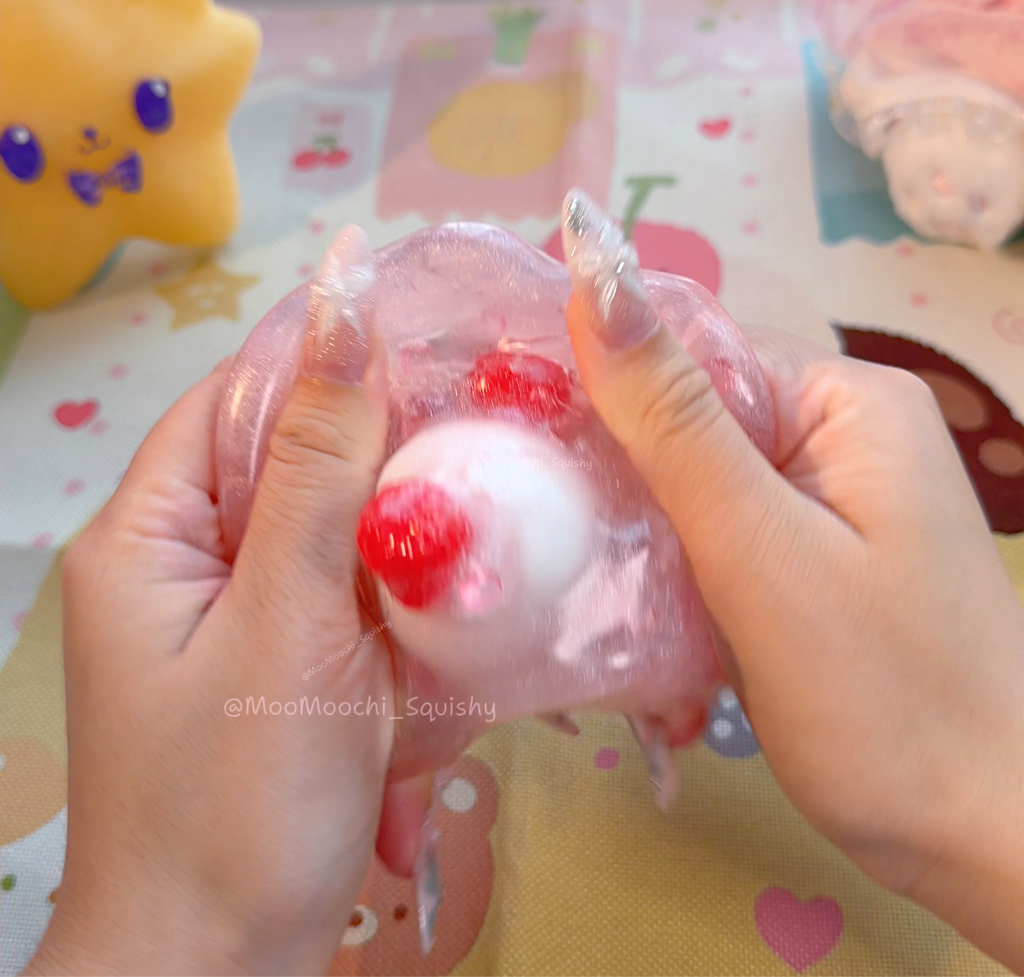 Strawberry Pink Wax Cracking Squishy Ball image 0